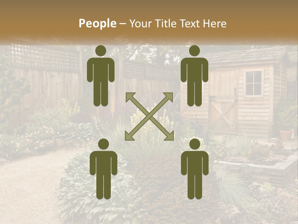 Landscaping Foliage Walkway PowerPoint Template