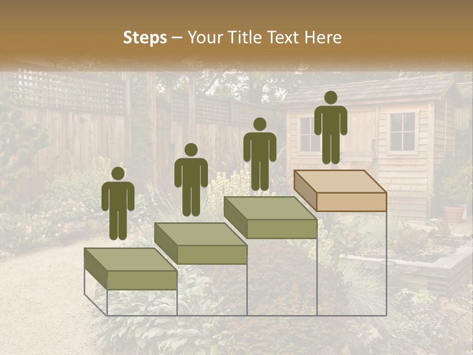 Landscaping Foliage Walkway PowerPoint Template