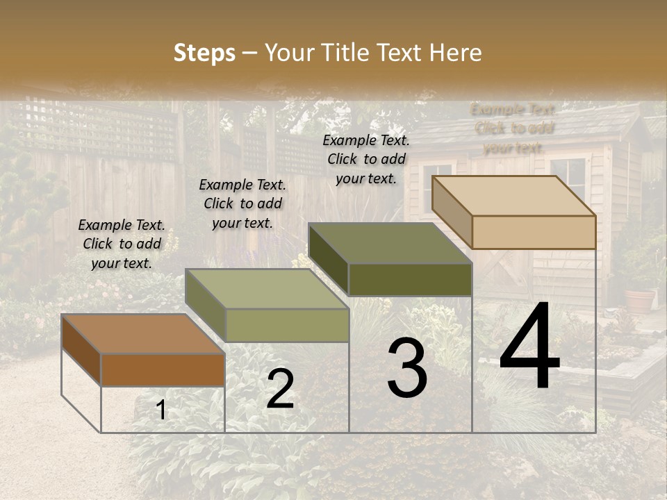 Landscaping Foliage Walkway PowerPoint Template