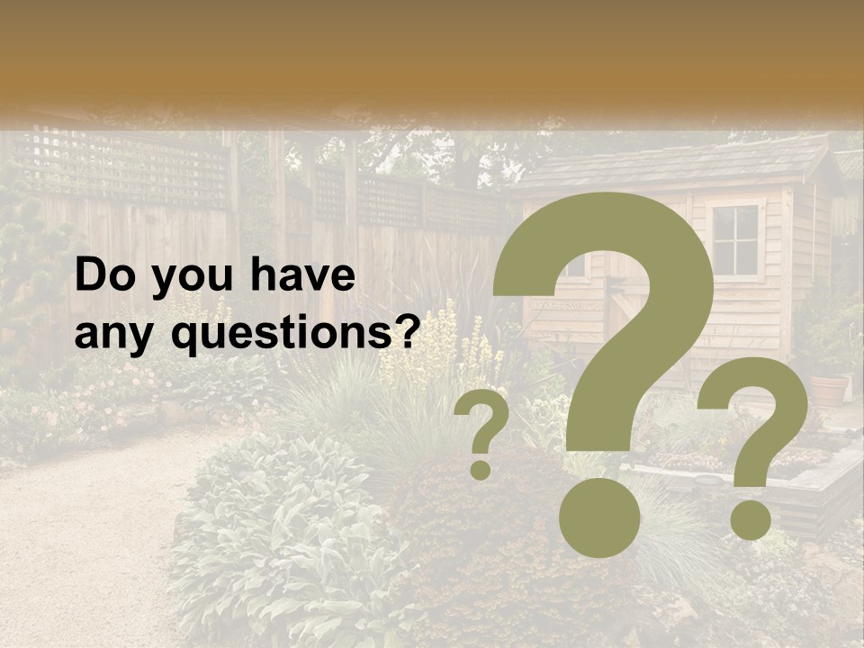 Landscaping Foliage Walkway PowerPoint Template