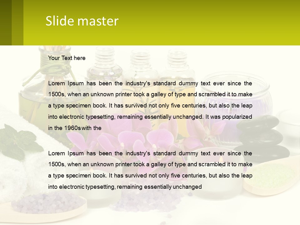 Bottle Spoon Herb PowerPoint Template