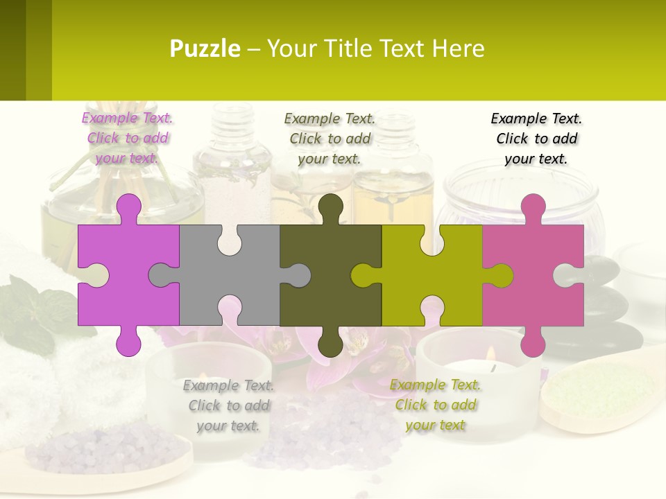 Bottle Spoon Herb PowerPoint Template