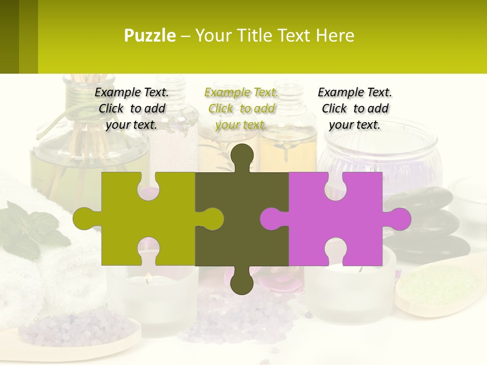 Bottle Spoon Herb PowerPoint Template