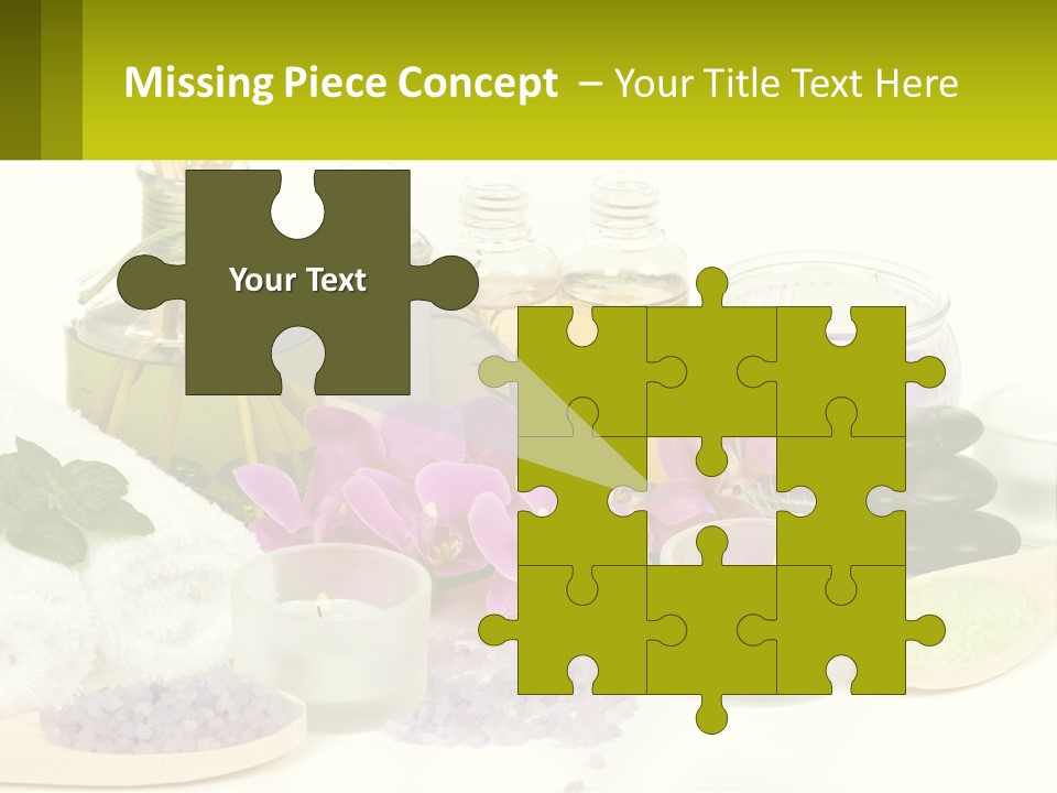 Bottle Spoon Herb PowerPoint Template