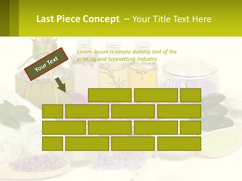 Bottle Spoon Herb PowerPoint Template
