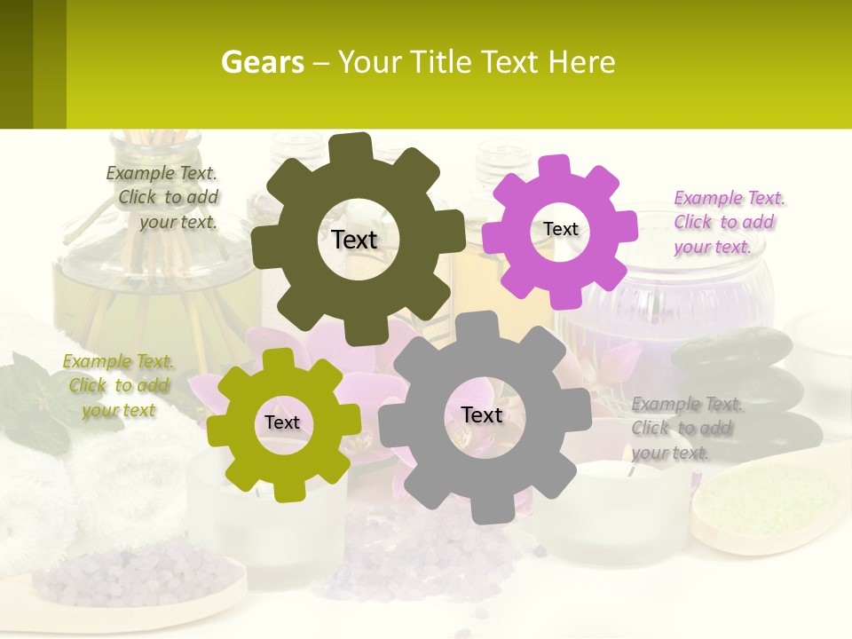 Bottle Spoon Herb PowerPoint Template