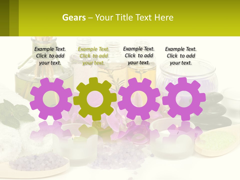 Bottle Spoon Herb PowerPoint Template