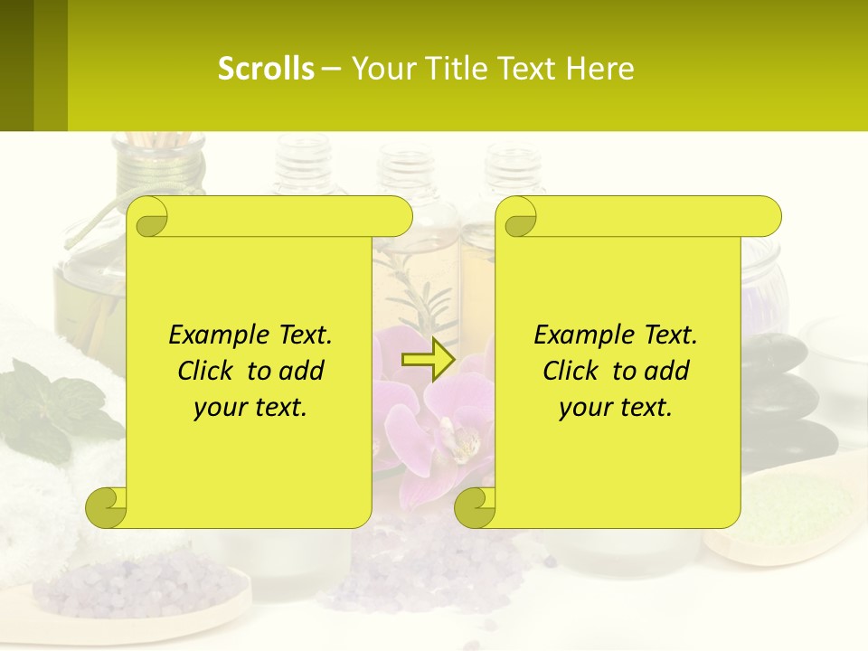 Bottle Spoon Herb PowerPoint Template