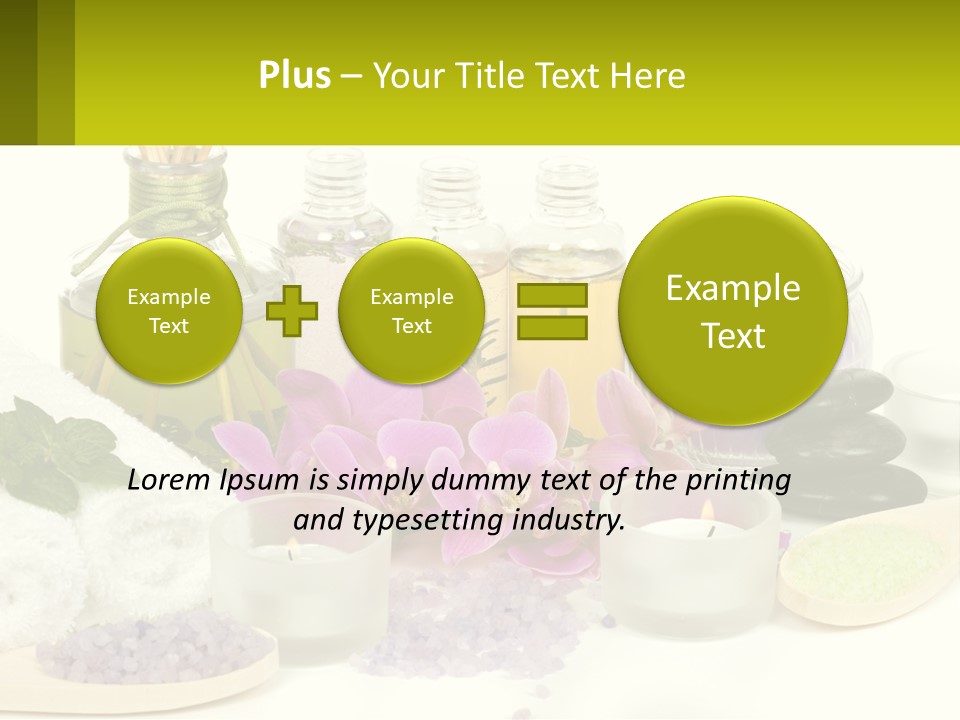 Bottle Spoon Herb PowerPoint Template