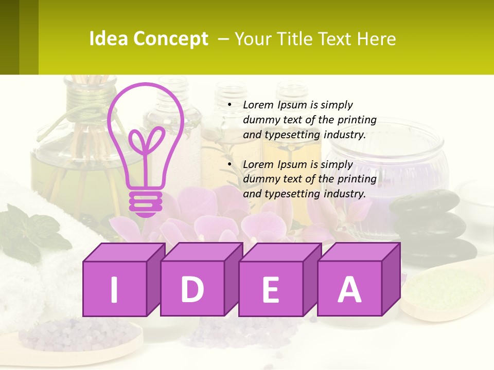 Bottle Spoon Herb PowerPoint Template