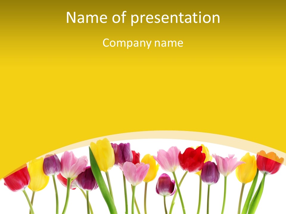Pretty Green Decoration PowerPoint Template