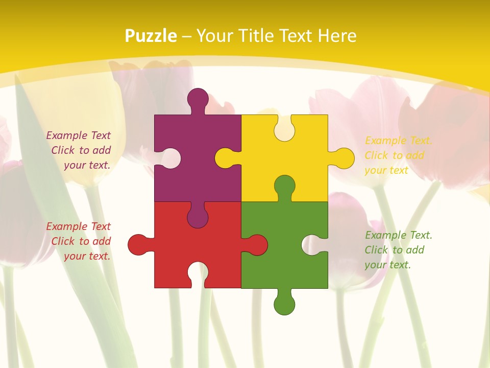 Pretty Green Decoration PowerPoint Template