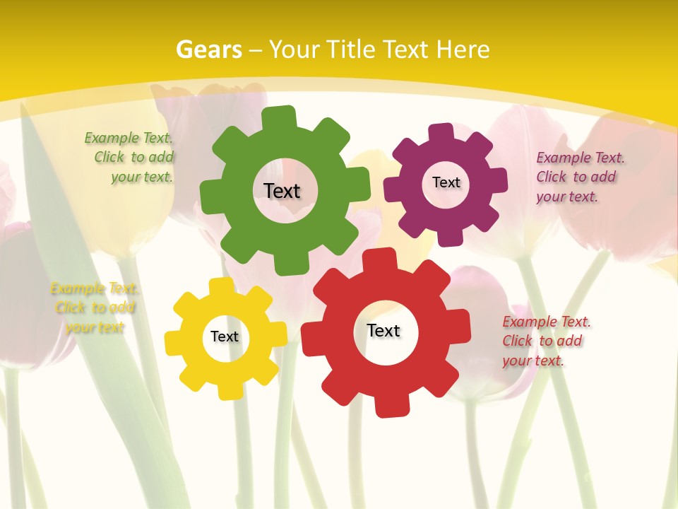 Pretty Green Decoration PowerPoint Template