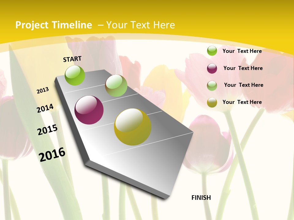 Pretty Green Decoration PowerPoint Template
