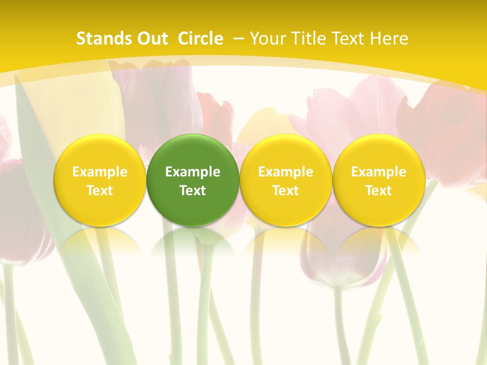 Pretty Green Decoration PowerPoint Template