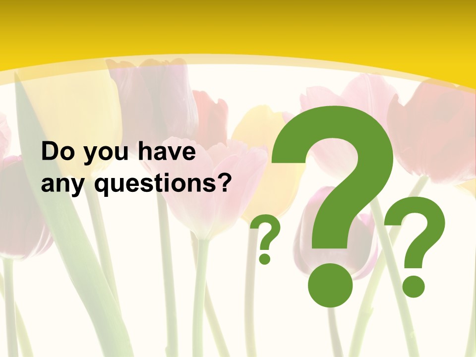 Pretty Green Decoration PowerPoint Template