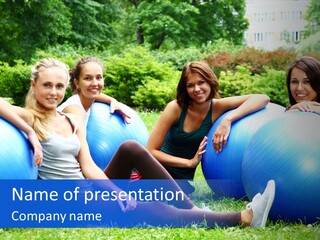 Outdoor Teen Healthy PowerPoint Template