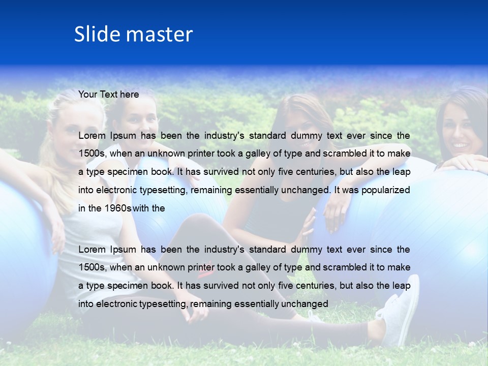 Outdoor Teen Healthy PowerPoint Template