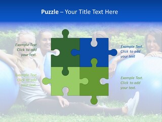 Outdoor Teen Healthy PowerPoint Template