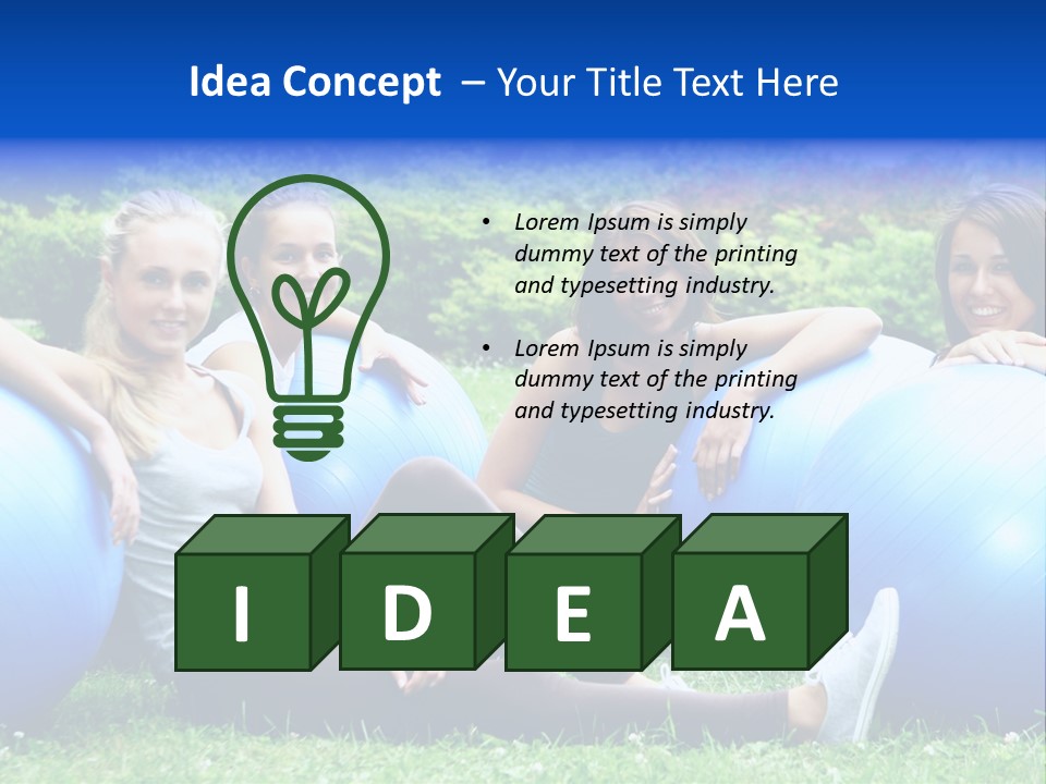 Outdoor Teen Healthy PowerPoint Template