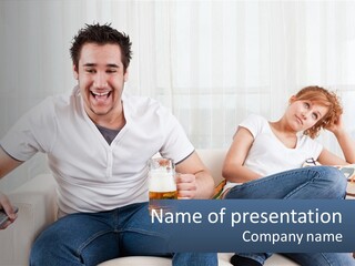 Beer Love Female PowerPoint Template