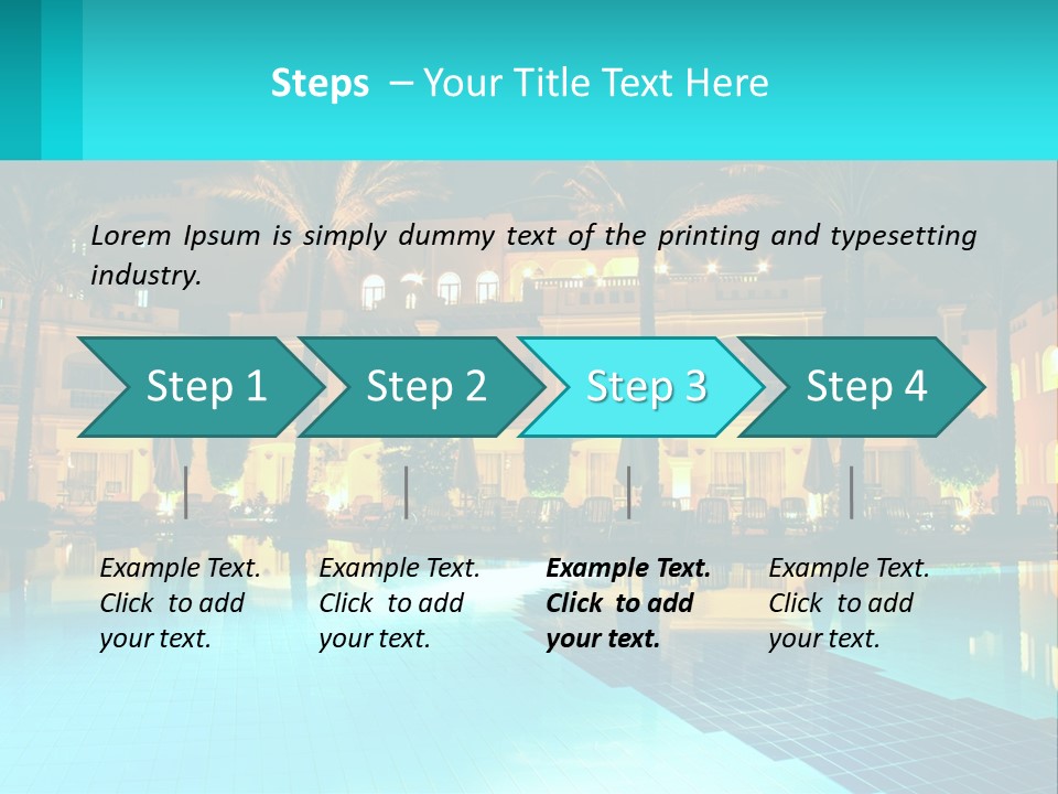 Blue Building Egypt PowerPoint Template