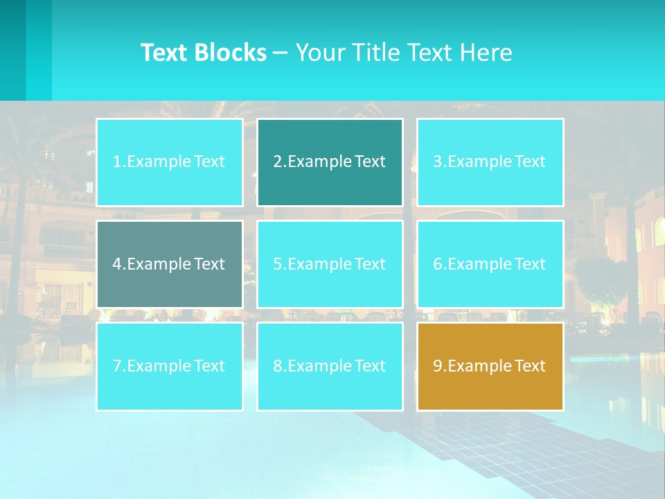 Blue Building Egypt PowerPoint Template