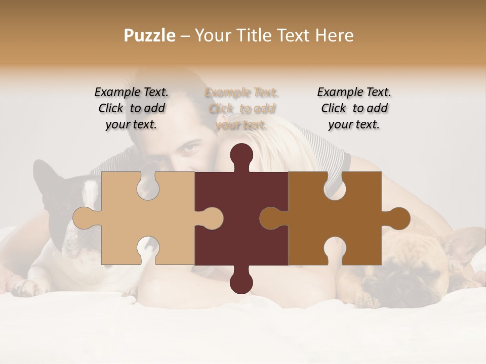 French Couple Dog PowerPoint Template