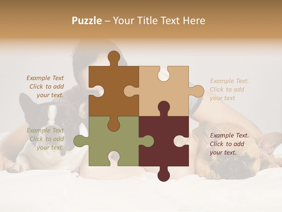 French Couple Dog PowerPoint Template