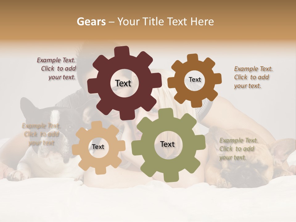 French Couple Dog PowerPoint Template