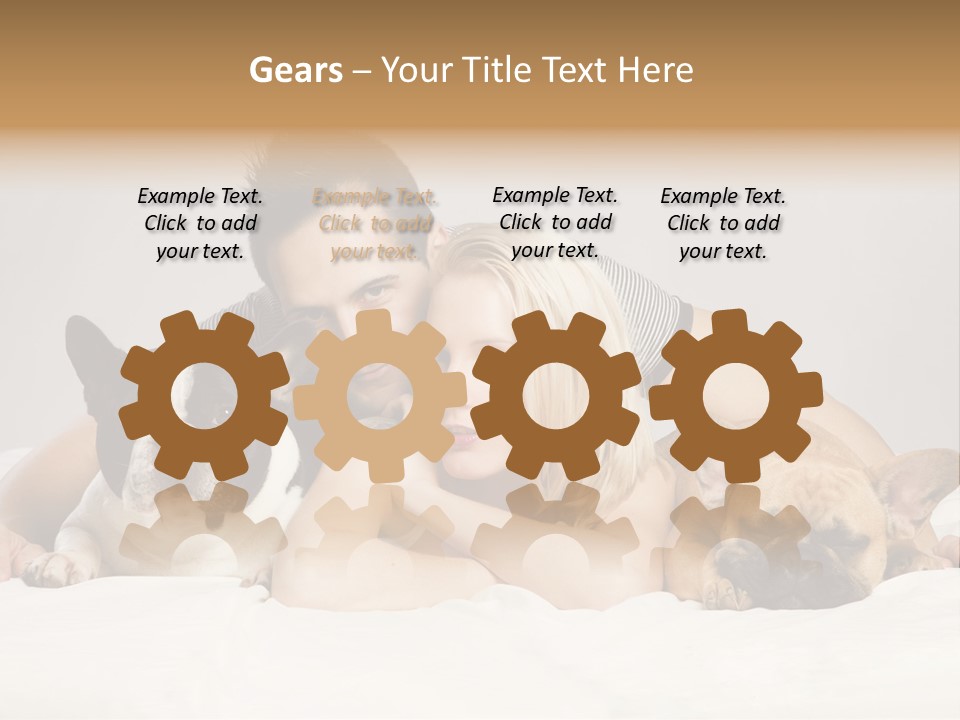 French Couple Dog PowerPoint Template