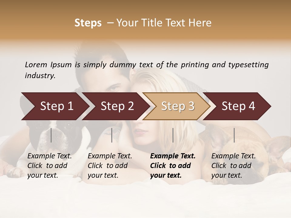 French Couple Dog PowerPoint Template