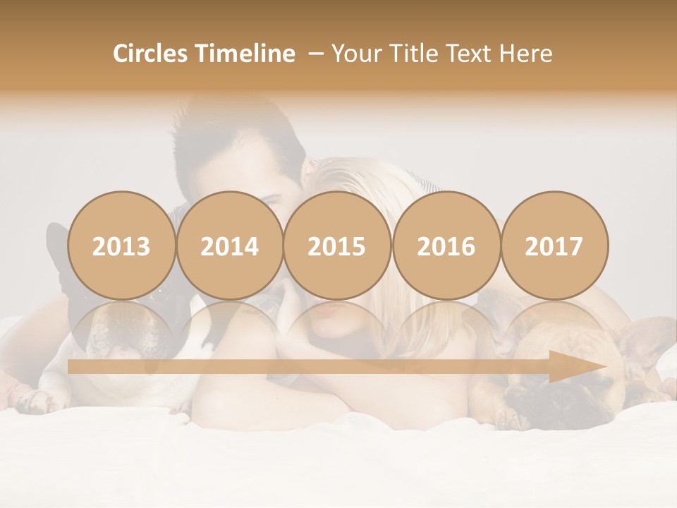 French Couple Dog PowerPoint Template