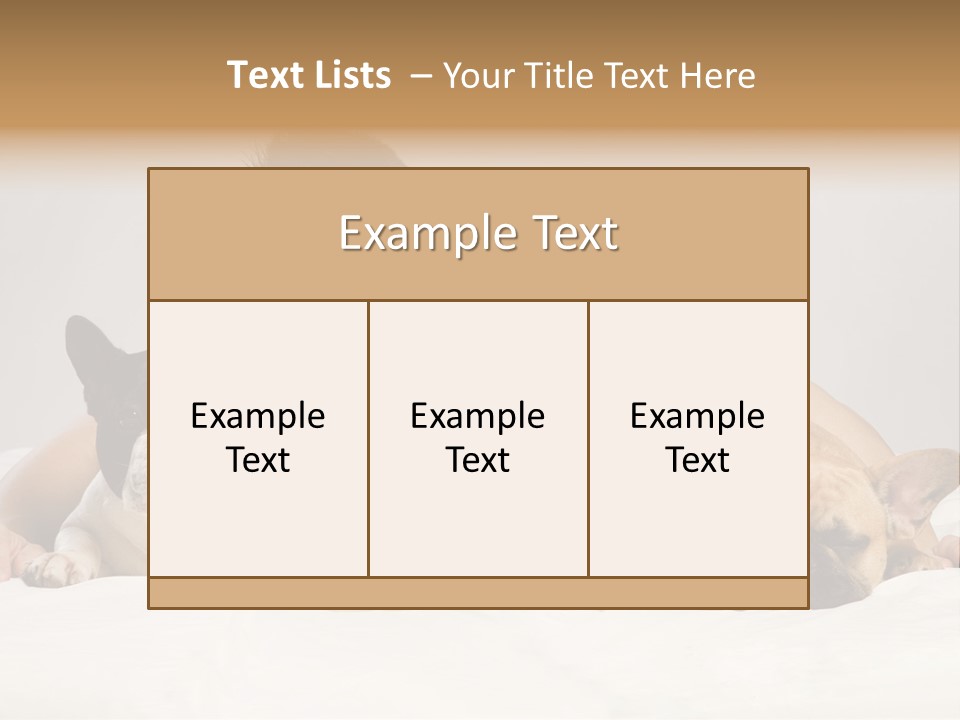 French Couple Dog PowerPoint Template