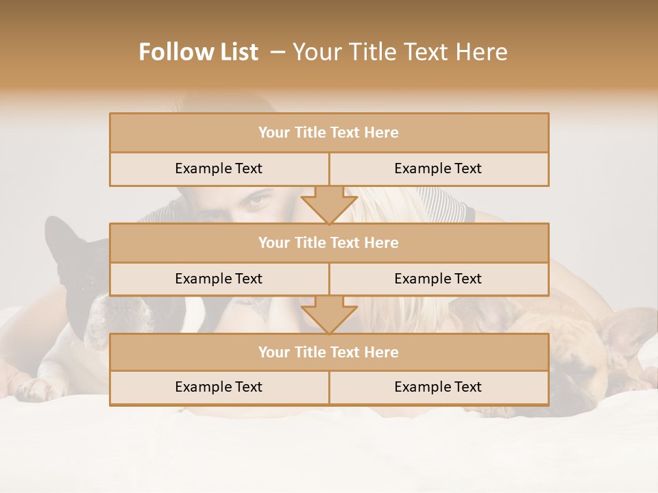 French Couple Dog PowerPoint Template