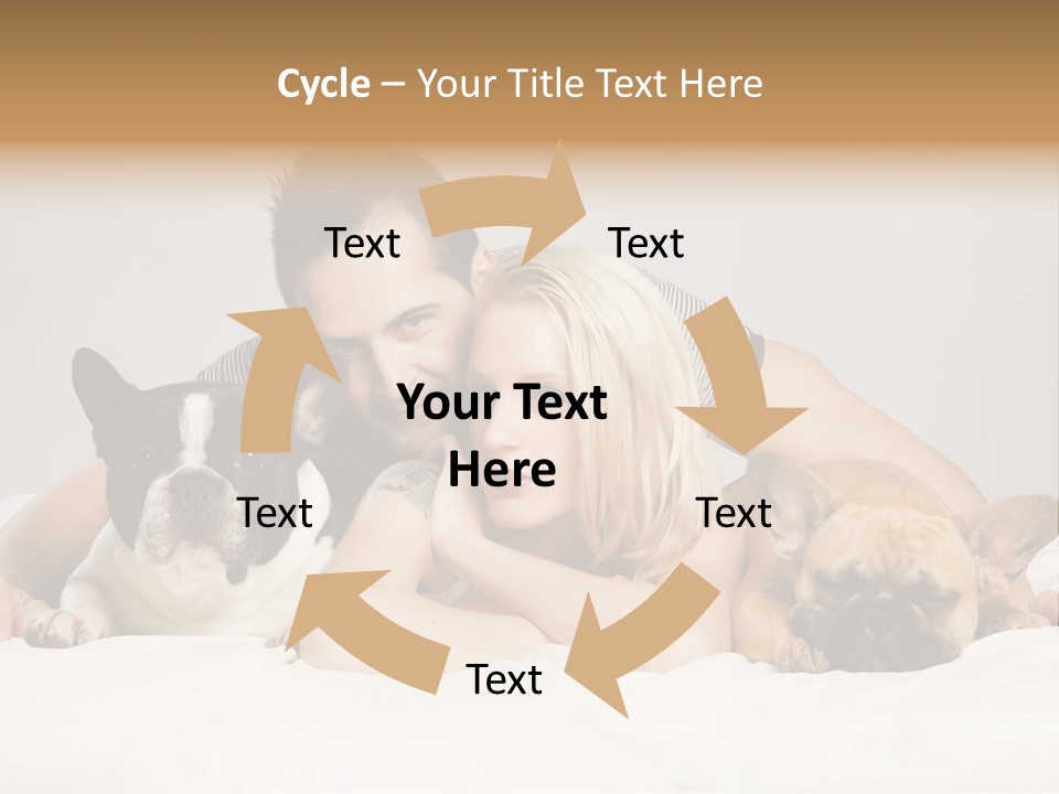 French Couple Dog PowerPoint Template