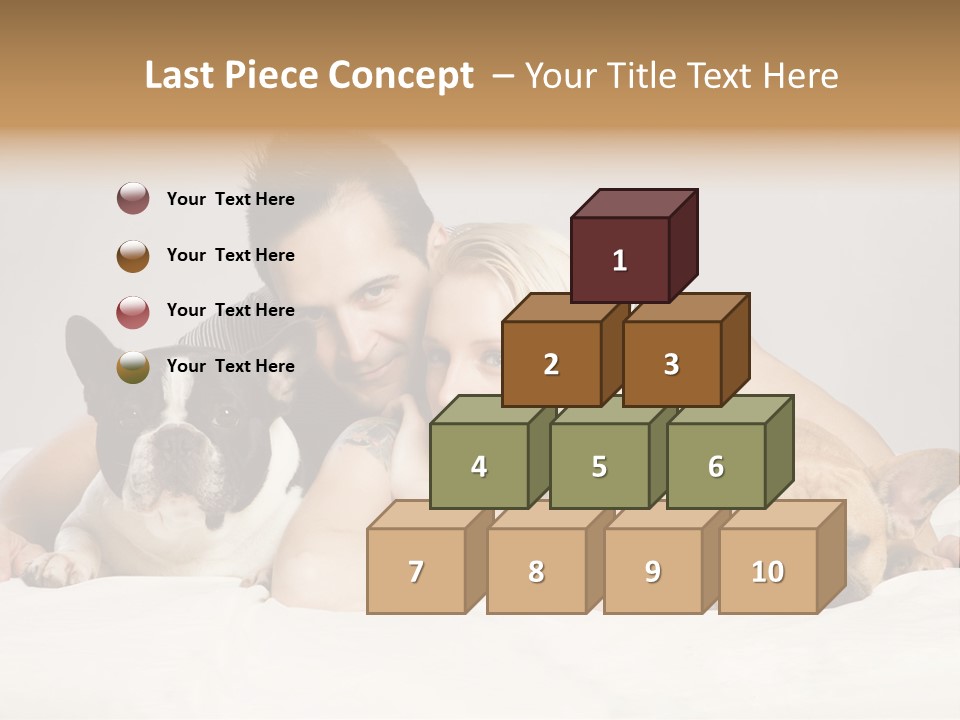 French Couple Dog PowerPoint Template
