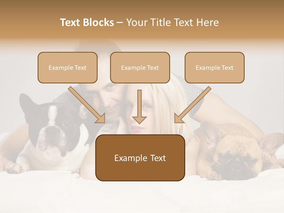 French Couple Dog PowerPoint Template