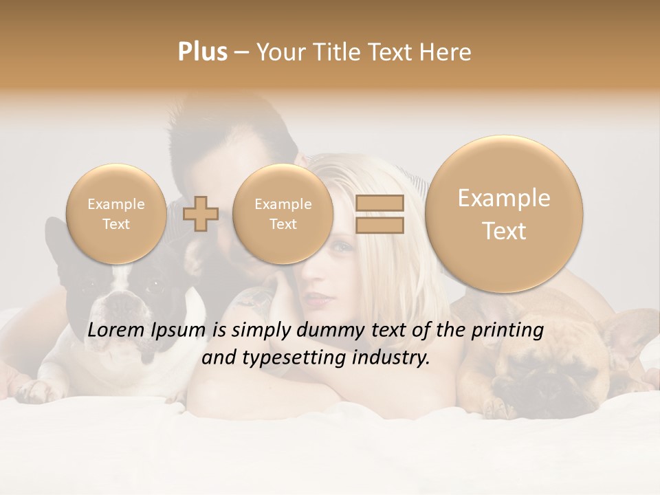 French Couple Dog PowerPoint Template