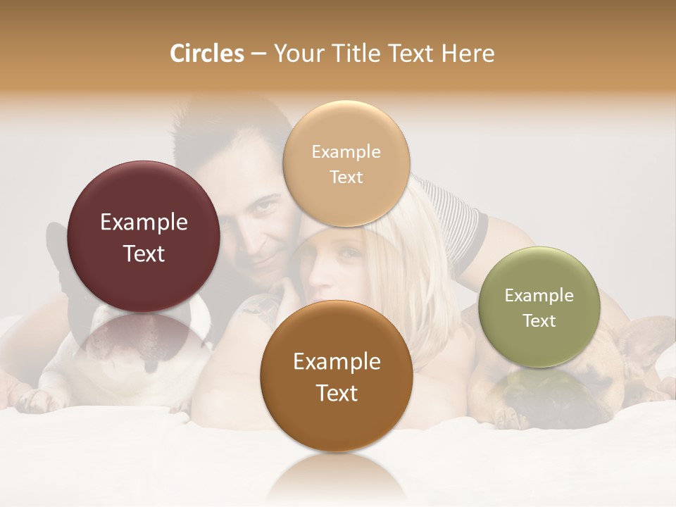 French Couple Dog PowerPoint Template