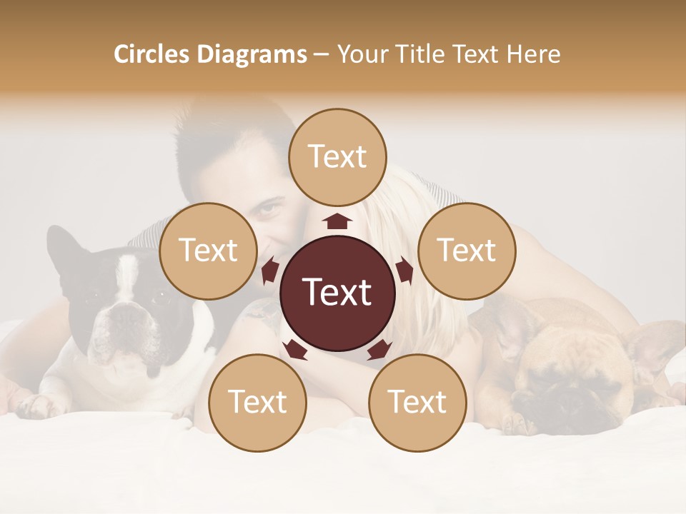 French Couple Dog PowerPoint Template