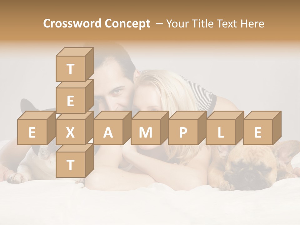 French Couple Dog PowerPoint Template