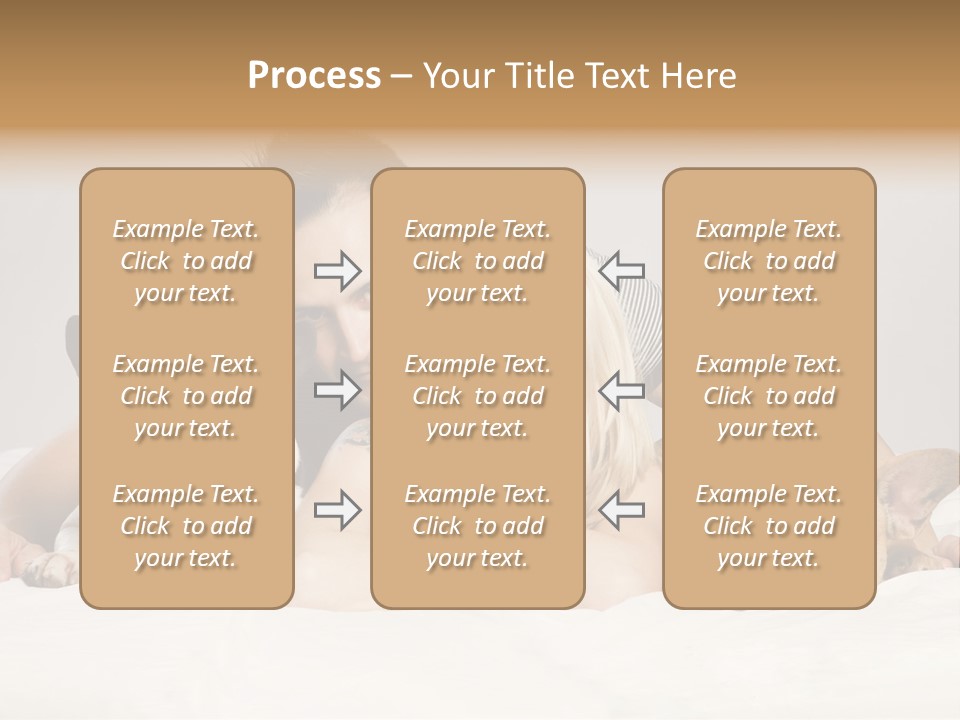 French Couple Dog PowerPoint Template