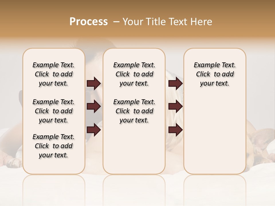 French Couple Dog PowerPoint Template
