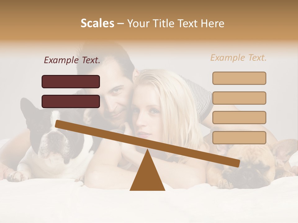 French Couple Dog PowerPoint Template