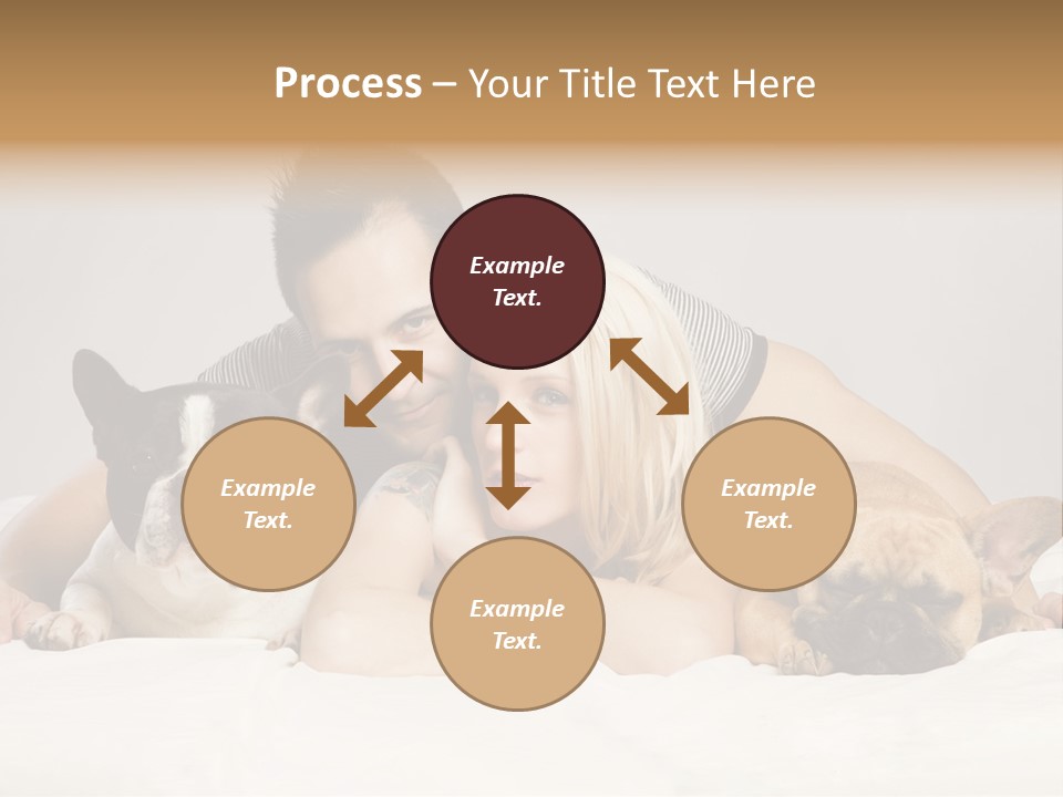 French Couple Dog PowerPoint Template