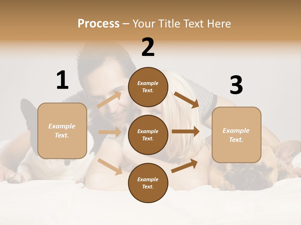 French Couple Dog PowerPoint Template