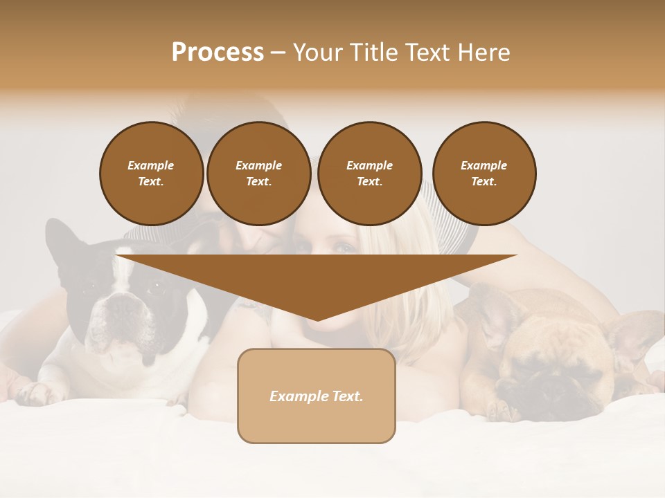 French Couple Dog PowerPoint Template