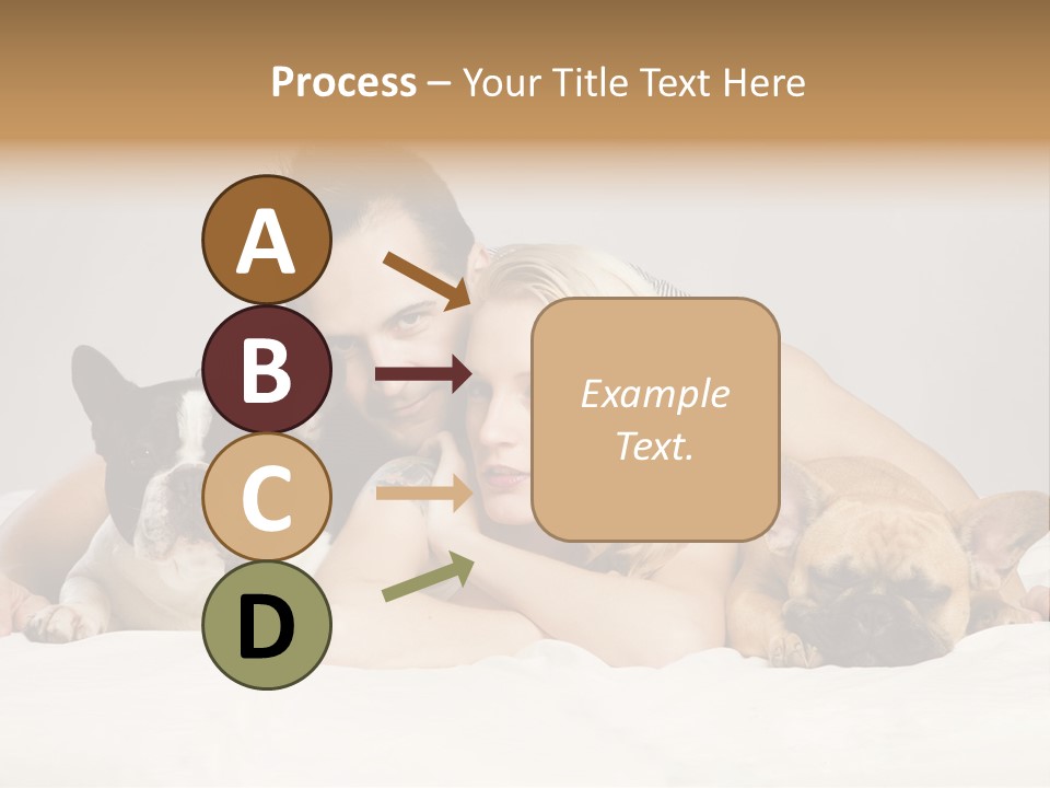 French Couple Dog PowerPoint Template