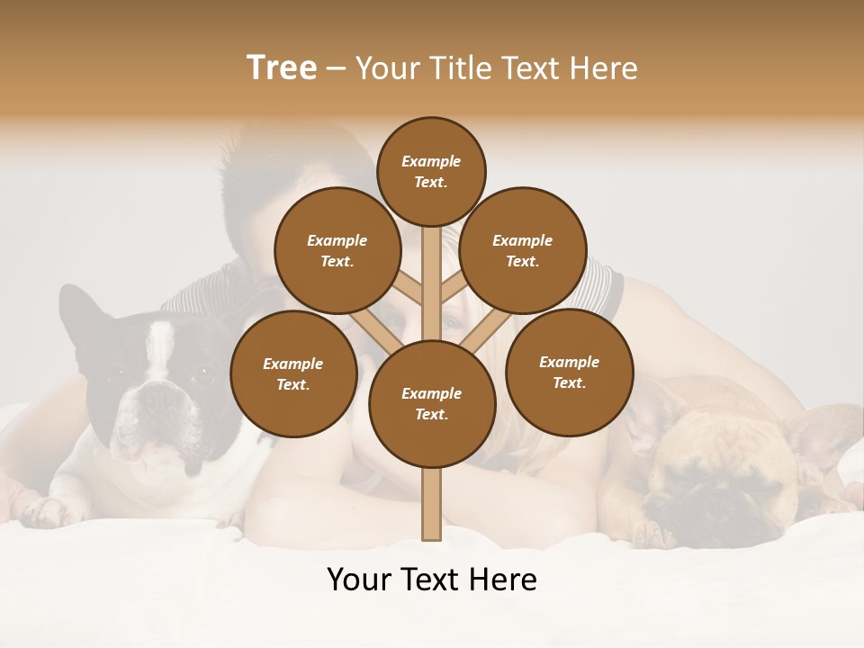 French Couple Dog PowerPoint Template